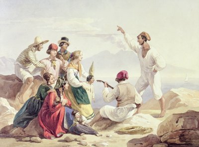 Group Wearing Neapolitan Costume, c.1827 by Carl Wilhelm Goetzloff